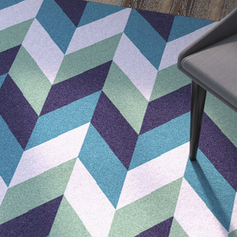 Crisman Wool Geometric Indoor Rug, Rectangle 2' x 3'