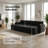 Modern U-Shaped Sleeper Sofa with Storage & USB Ports - Beige Teddy Fabric-1049262009
