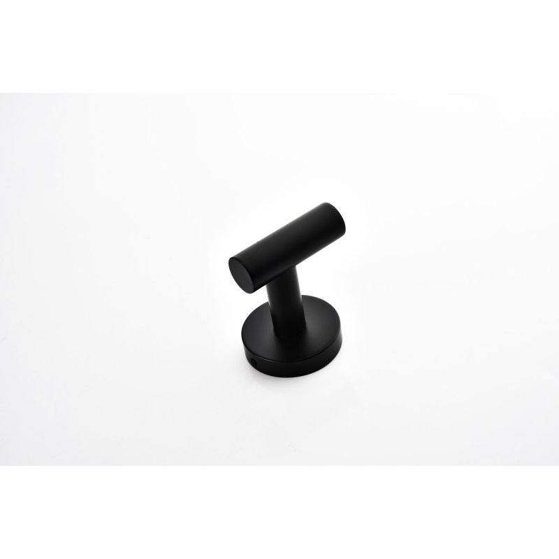Crochet de douche noir mat en acier inoxydable 304 6 pièces pour salle de bain et serviette d'extérieur