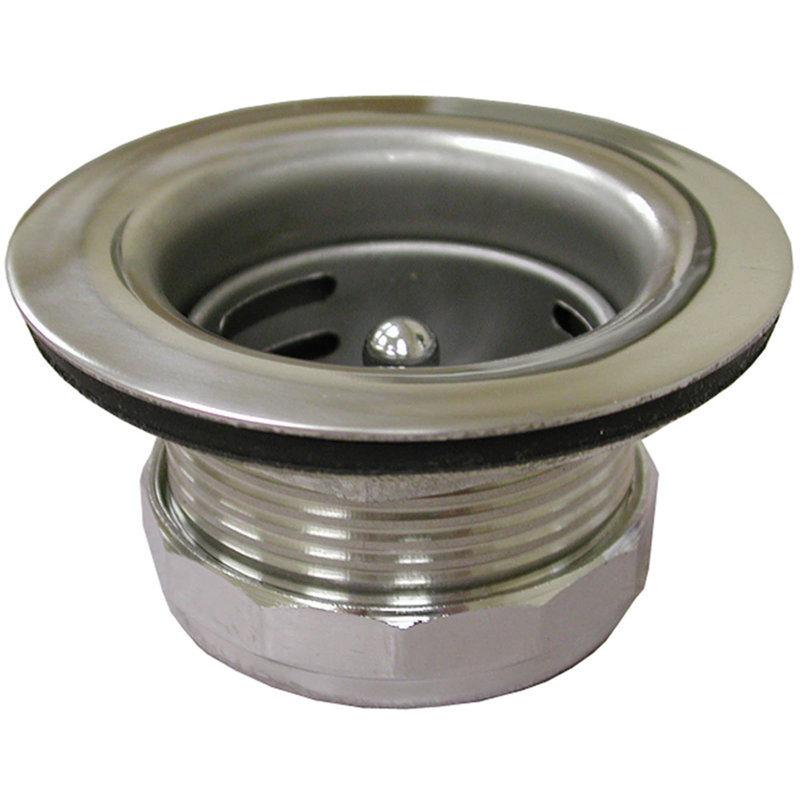 1.6'' W Basket Strainer, Chrome