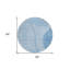 HomeRoots 8' Denim Blue And Sky Blue Round Striped Washable Indoor Outdoor Area Rug