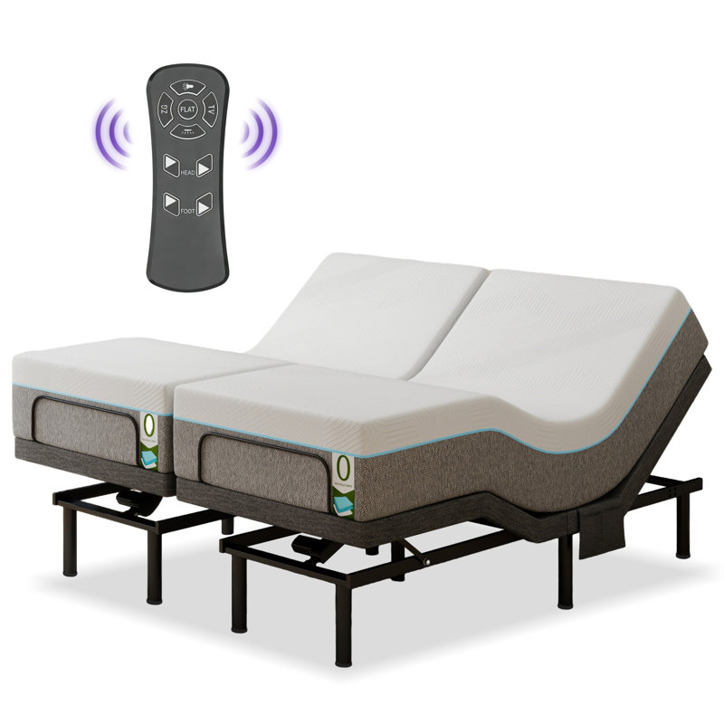Adjustable Bed Frame,Updated Thickened Frame, Wireless Remote Control, Separate Head & Foot Lift, Easy Tool-Less Assembly