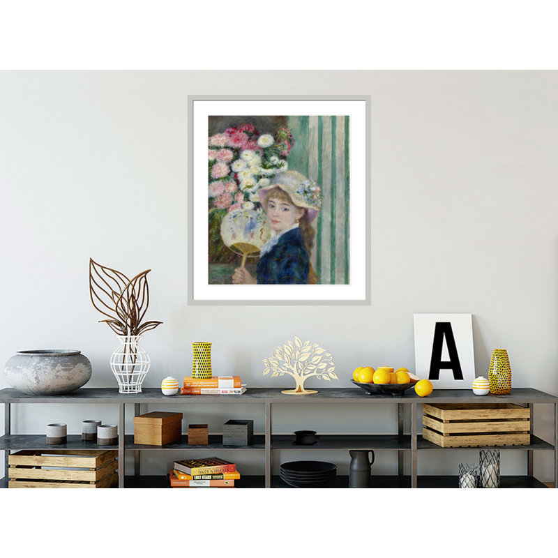 «Woman with a Fan» par Pierre-Auguste Renoir, impression giclée encadrée, 38,49 po H x 33,5 po L