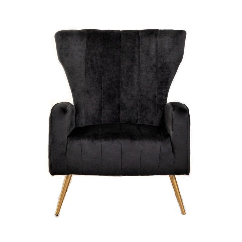 Velvet Armchair, Black Velvet
