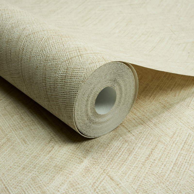 Textured Vibes Collection Abstract Texture Wallpaper Roll, Beige