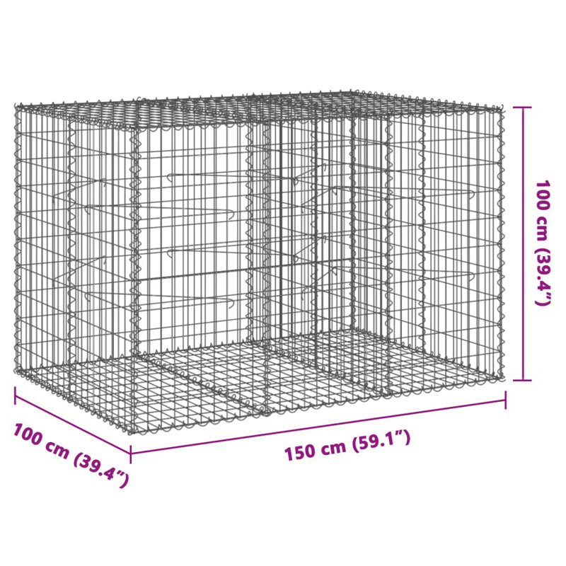 Annot Metal Border Fencing, 100cm H x 150cm W x 100cm D