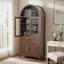 Armoire de rangement polyvalente rétro en bois d'ingénierie pour les espaces de vie et de salle à manger