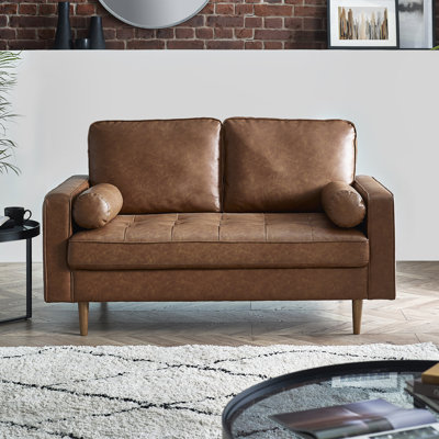 Altmann 2 Seater Faux Leather Loveseat Sofa