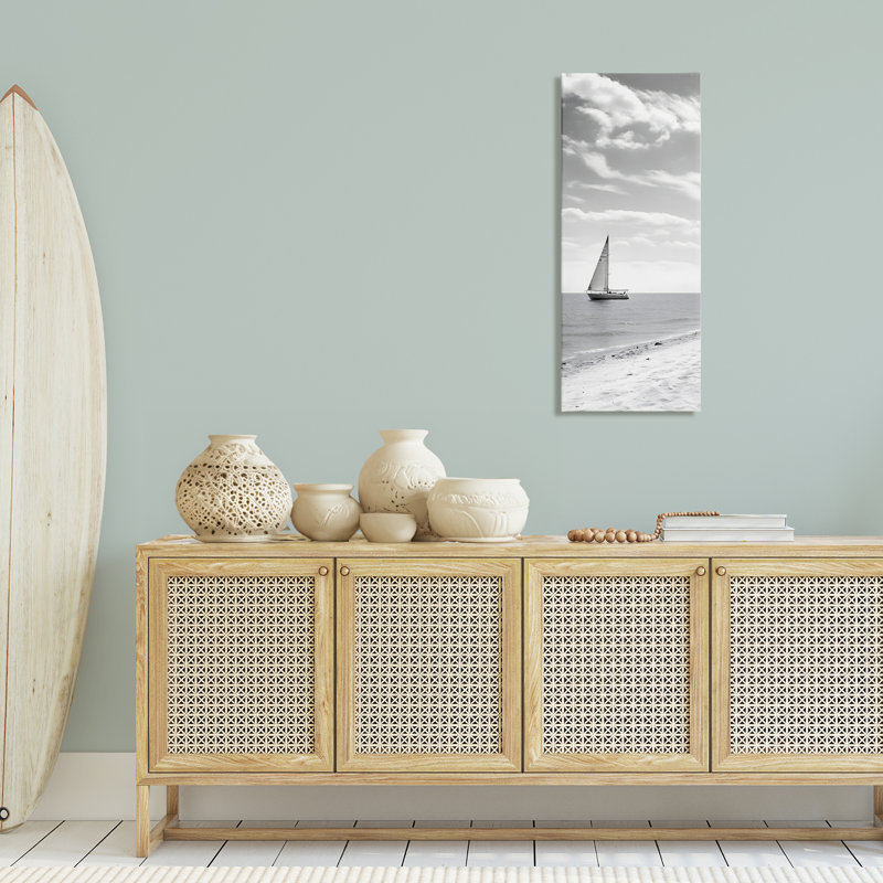 Art mural sur toile Lonely, vue d'un voilier par LSR Design Studio bp-485_CN, H 40 po x l 17 po