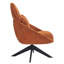 Fauteuil d'appoint pivotant, fauteuil de salon moderne avec dossier, fauteuil d'appoint rembourré avec coussin pour chambre à coucher, velours côtelé, orange-642384424