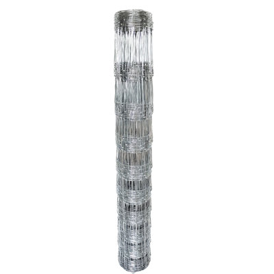 Farm Fence 5ft x 328ft 14Gauge Heavy Zinc Coating Cattle Fence,Galvanized Field Wire Fencing Deer Fence,Goat Fence,Hog Wire Fencing for Yard Livestock & Animals Protection