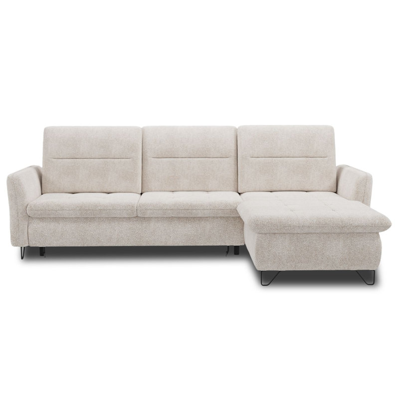Fiesta Corner Sofa 3 seater with sleeping function, Beige, Right Hand Facing