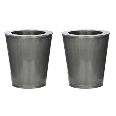 Petit vase de zinc rond