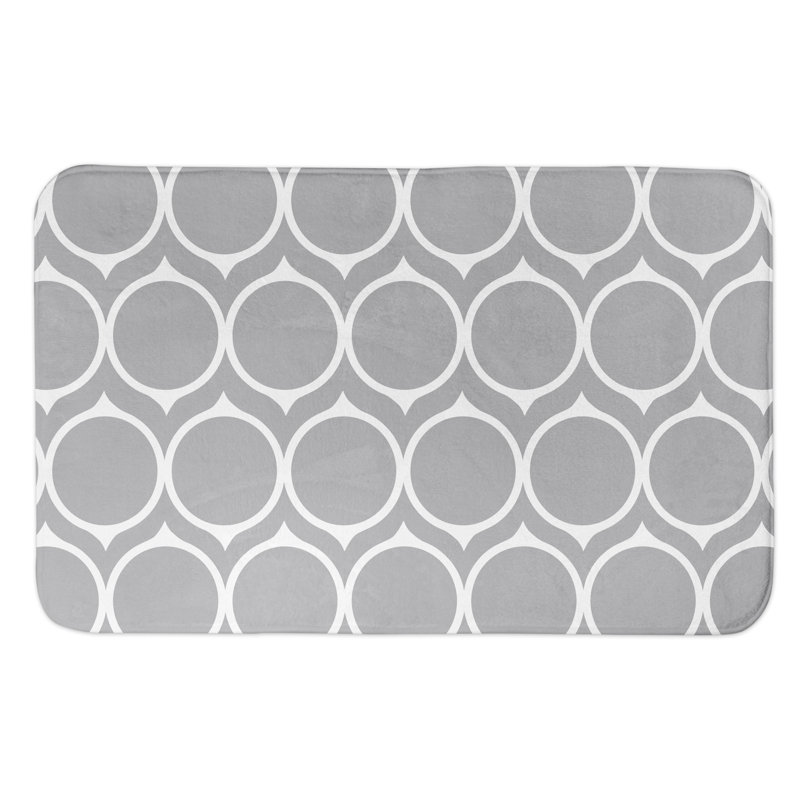 Tapis pour salle de bain Zeke, Gris