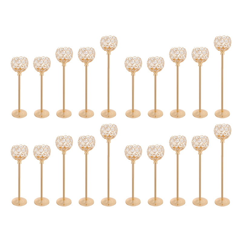 Decorative Candle Holders Set, Gold