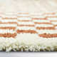Walker Checkered Burnt Orange/Cream Shag Area Rug