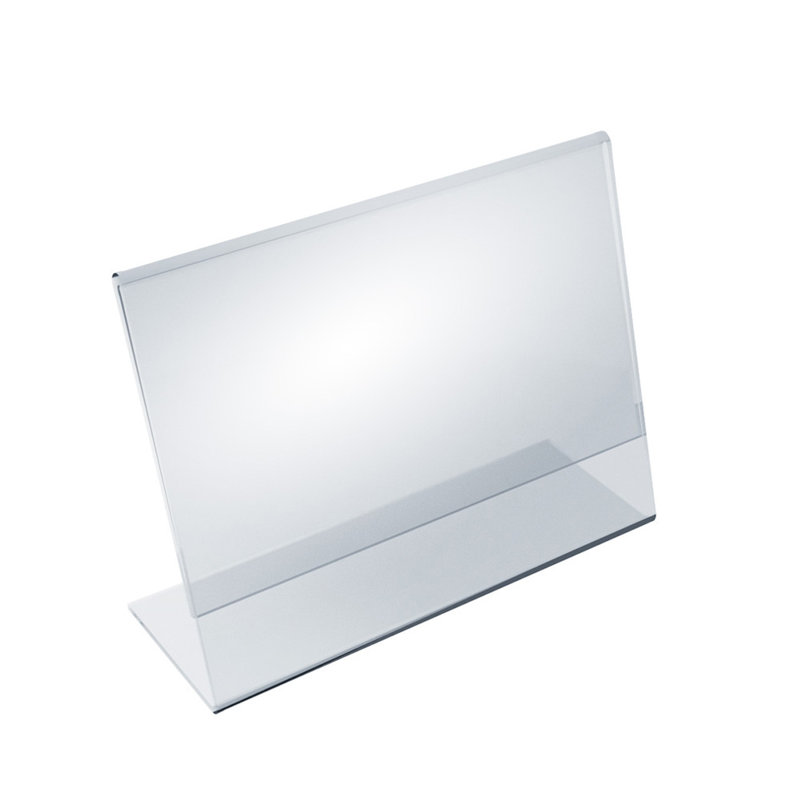 Clear Acrylic Horizontal Desktop Sign Holder Frame, 5.5" x 7"
