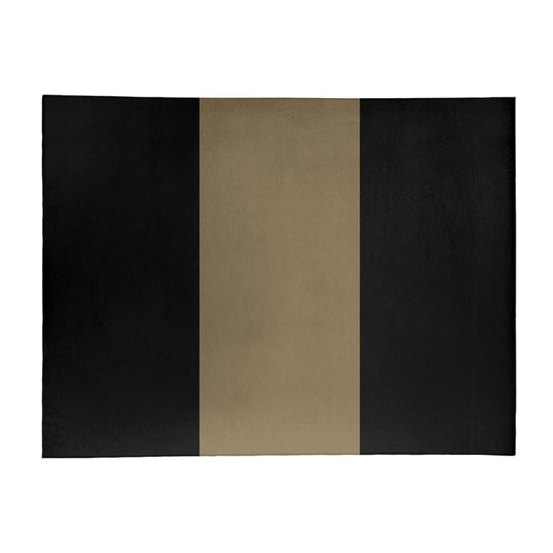 Tapis noir NHS National Hockey Stripes, Rectangle 8 pi x 10 pi