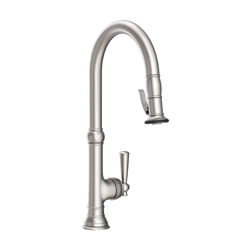 Pull-Down Kitchen Faucet - Trigger Spray, Stainless Steel (PVD)