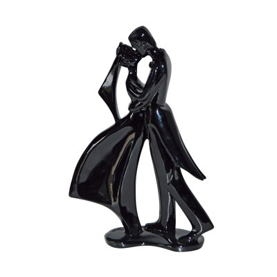 Abdiel Bride and Groom Resin Statue Modern Art - Size: 3"L x 9"W x 12"H.