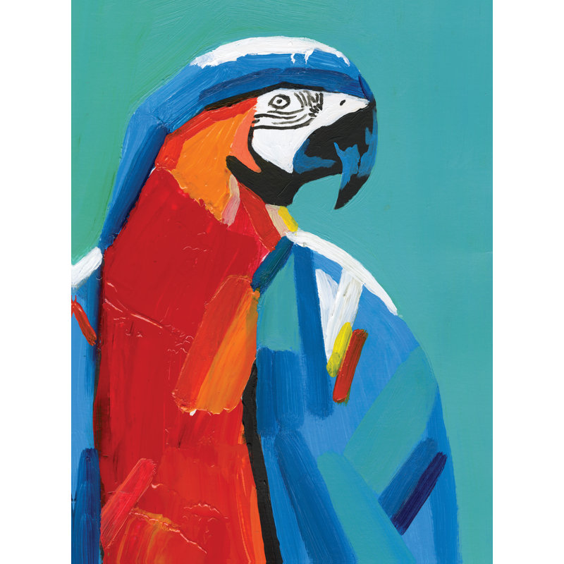 «Jungle Parrot», reproduction sur toile, H 12 po x l 8 po