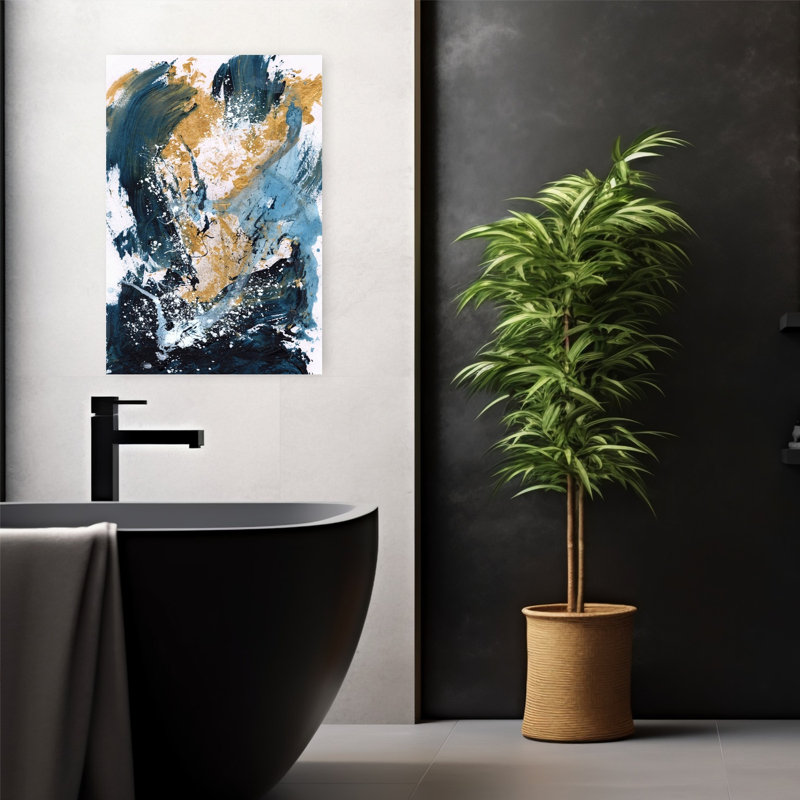 Art contemporain contemporain abstrait, H 24 po x l 16 po