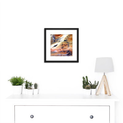 Abstract Blue Gems Mountains - Single Picture Frame Painting