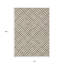 Tapis intérieur / extérieur ivoire lavable géométrique 10 pi x 14 pi