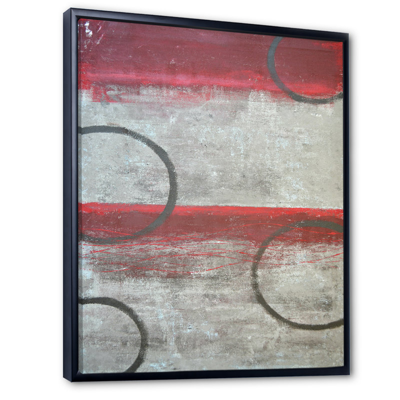 Art moderne gris et bleu II 2FL47759, Cadre noir, H 20 po x l 12 po x P 1 po