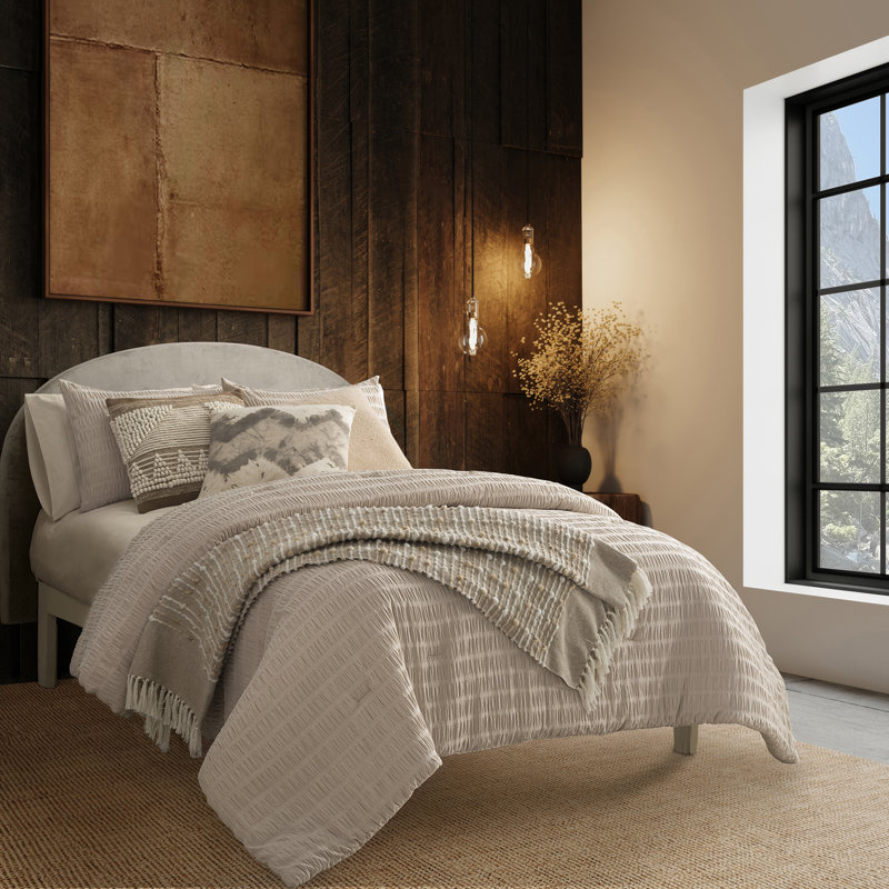 Indigo Road by Egypt Sherrod Noriah Ruched Stripe Comforter Set, King Comforter + 2 Shams