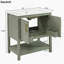 Meuble-lavabo de salle de bain avec lavabo en céramique et rangement polyvalent-1442934725
