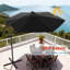 Parasol de terrasse solaire à DEL de 3 m (10 pi) avec réglage facile, toile teintée dans la masse, idéal pour le jardin et la piscine.-1607766503