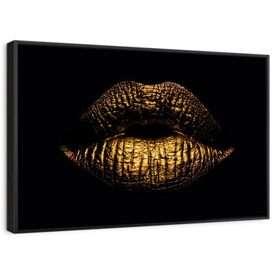Impression sur toile Golden Lips