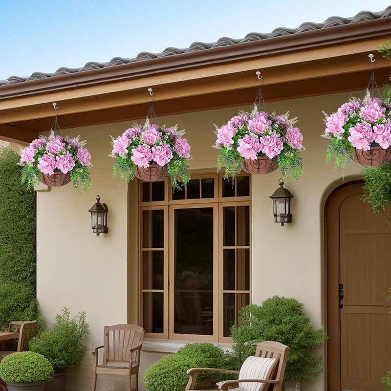 Arrangement en panier, Rose