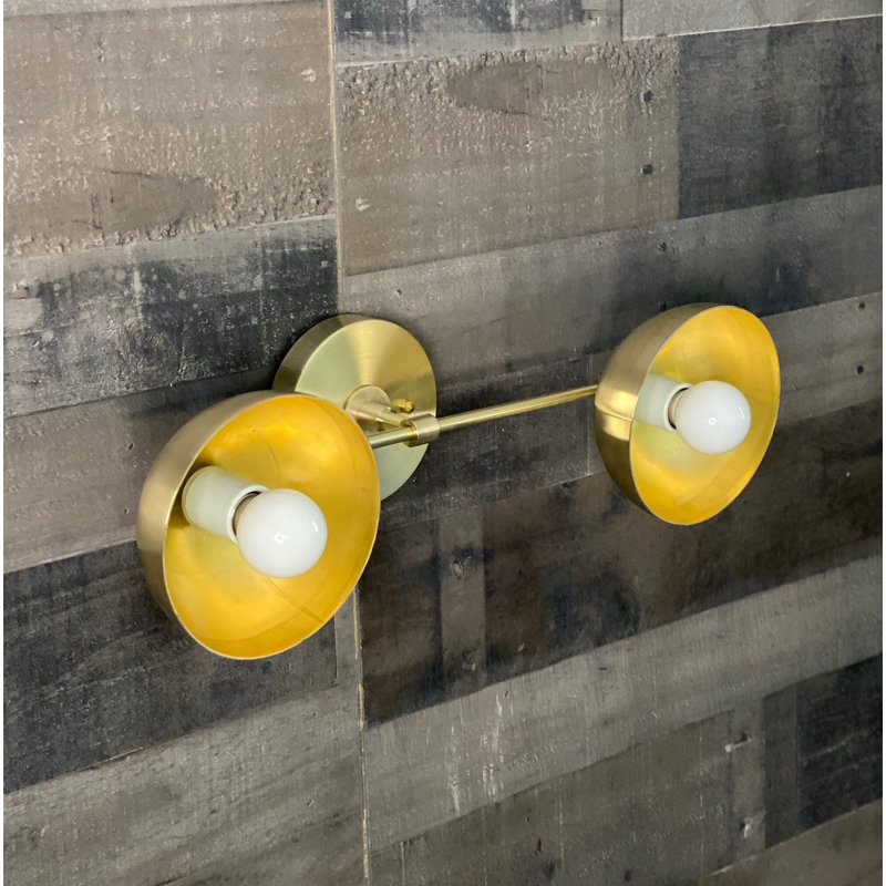 Scheiner Armed Sconce, Raw Brass