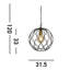 Brewton 1 - Light Black Sphere Pendant