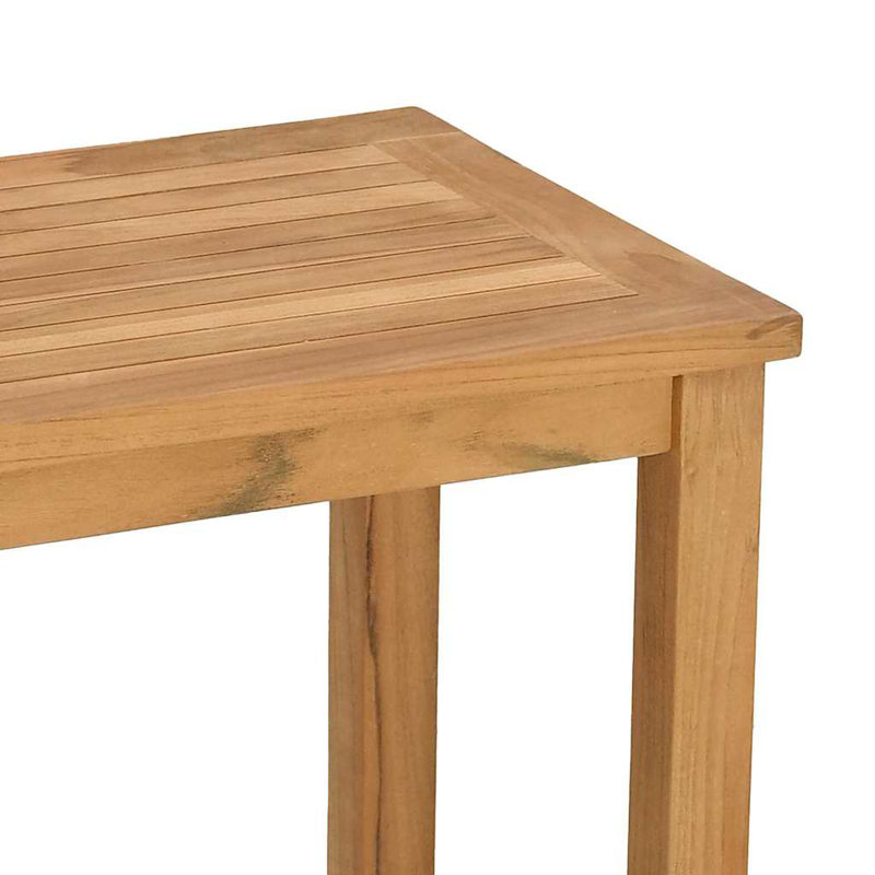 Console vidaXL en bois de teck massif brun 33,46 x 13,78 x 29,53, 29.7" H x 31.5" W x 13.8" D