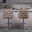 Stolle Swivel Upholstered Adjustable Height Counter Stool with Metal Frame-185348256