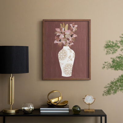 Romantiques fleurs II, reproduction encadrée - bois massif