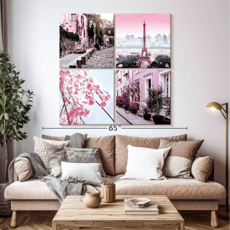 Sireci Pink Paris Pop II, 50" H x 50" W