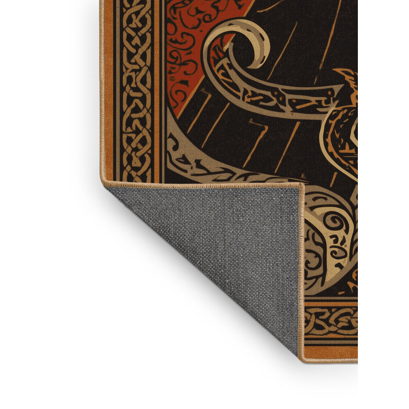 Tapis oriental doux et moelleux de style oriental brun Oreland Tyr - reliure brun clair, 2 x 5