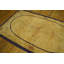 Early 20th Century Small Size Antique Ivory American Floral Folk Art Hooked Rug