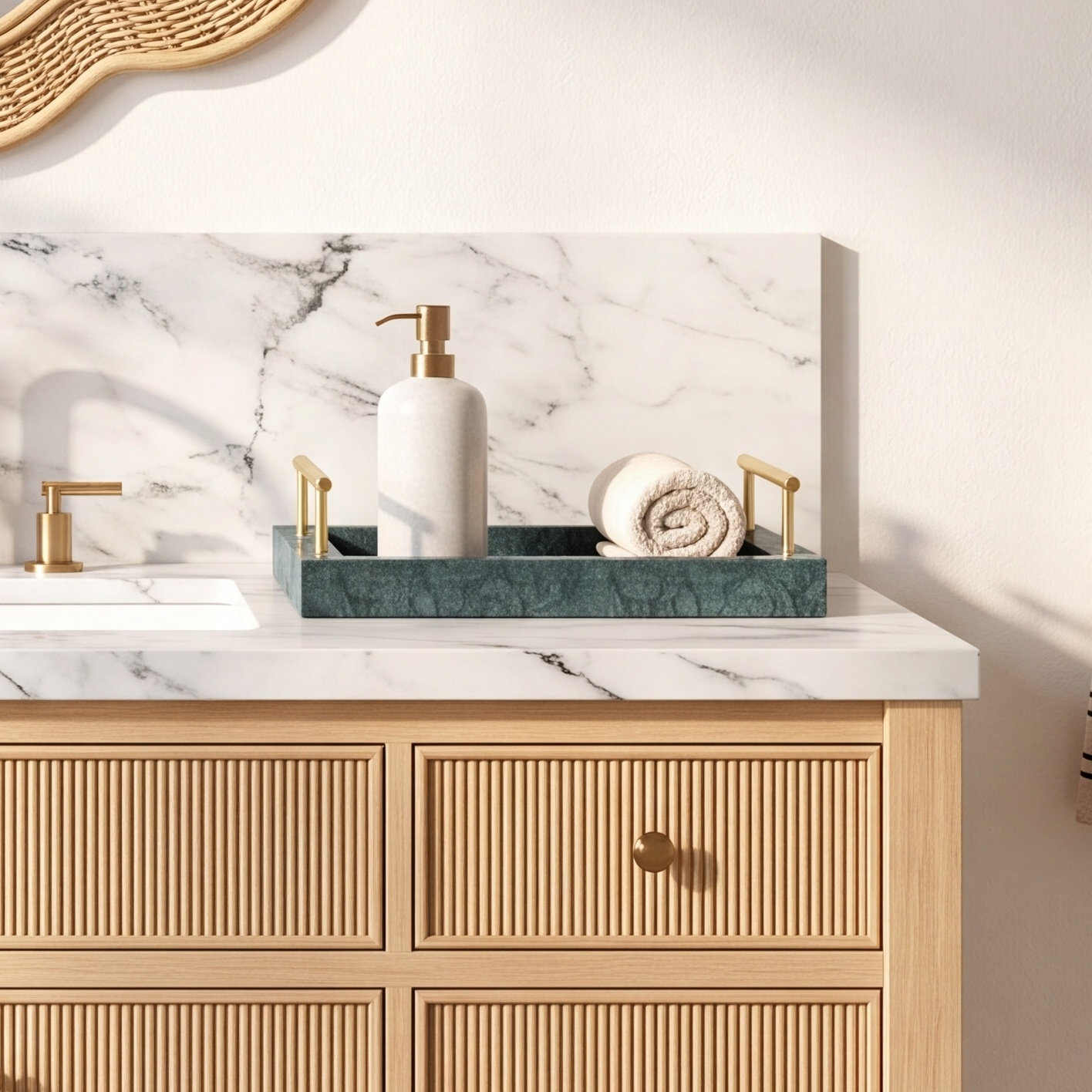 Noki Marble Bathroom Tray