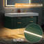Solid wood 48'' Modern Wall Mounted Single Bathroom Vanity with Engineered Stone Top and Light-1449952629