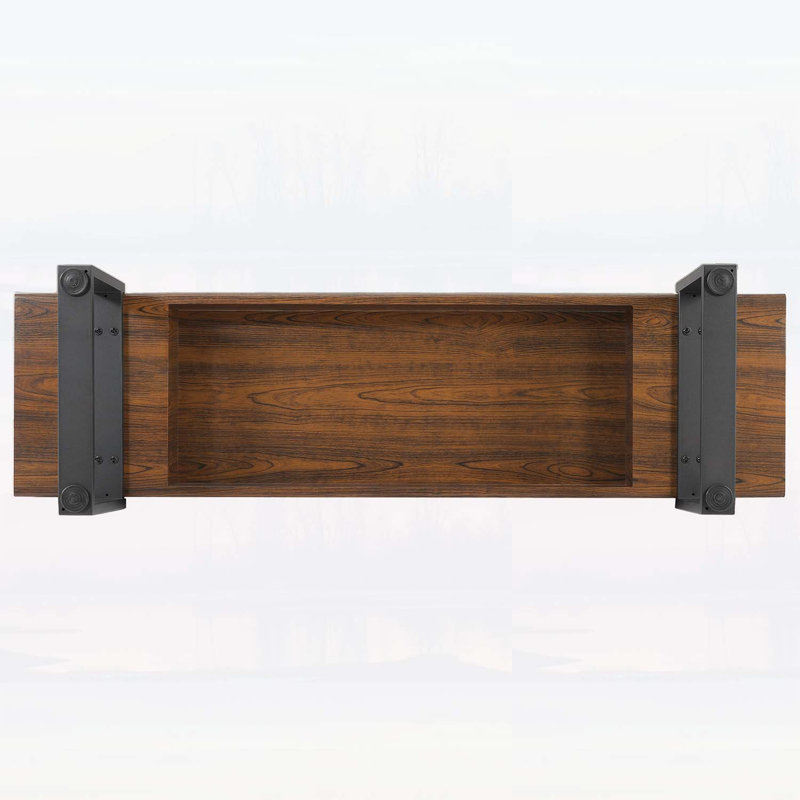 Banc en bois avec structure en métal robuste pour une utilisation à l'intérieur et solutions d'assise polyvalentes, Espresso
