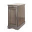1Pc Side Table / Nightstand (Bedside Side Table) Storage Cabinet Grey Colour Usb Outlet Nightstand (Bedside Side Table) Multifunctional Home Furniture