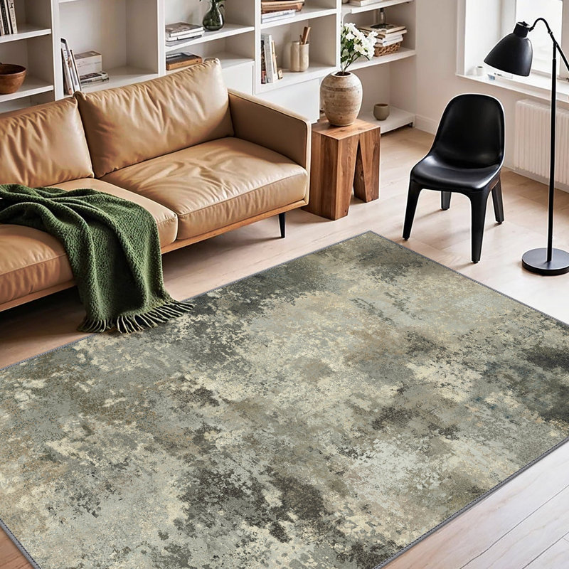 Abstract Area Rug, Grey, Rectangle 120 x 170 cm