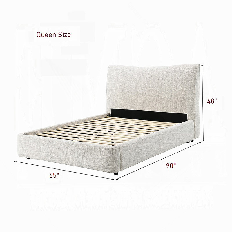 Lit plateforme, lit tapissier, Grand lit