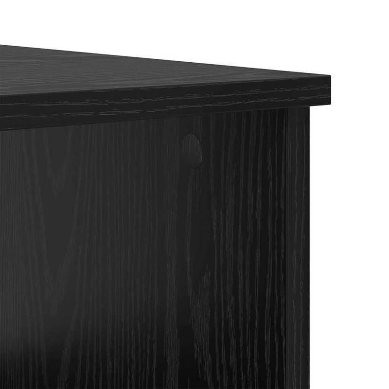 Coffee Table with Storage, Black Oak