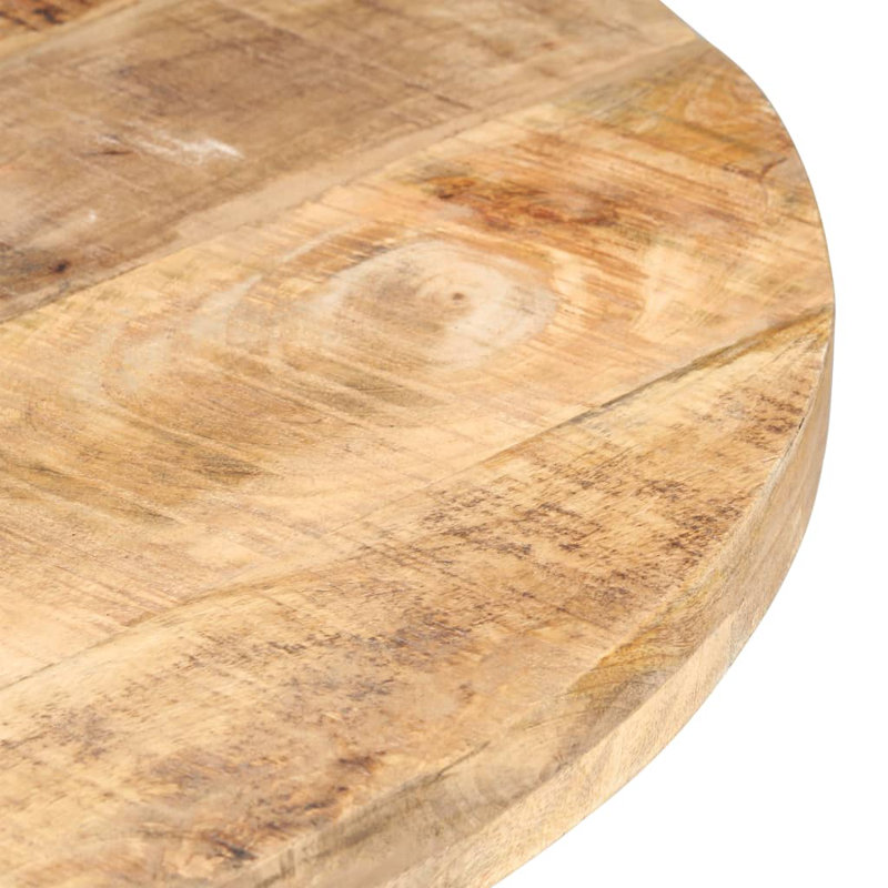 Pinehurst Round Solid Wood Top Metal Base Dining Table